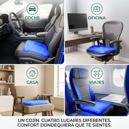 Cojín de gel viscoelástico con forma de panal