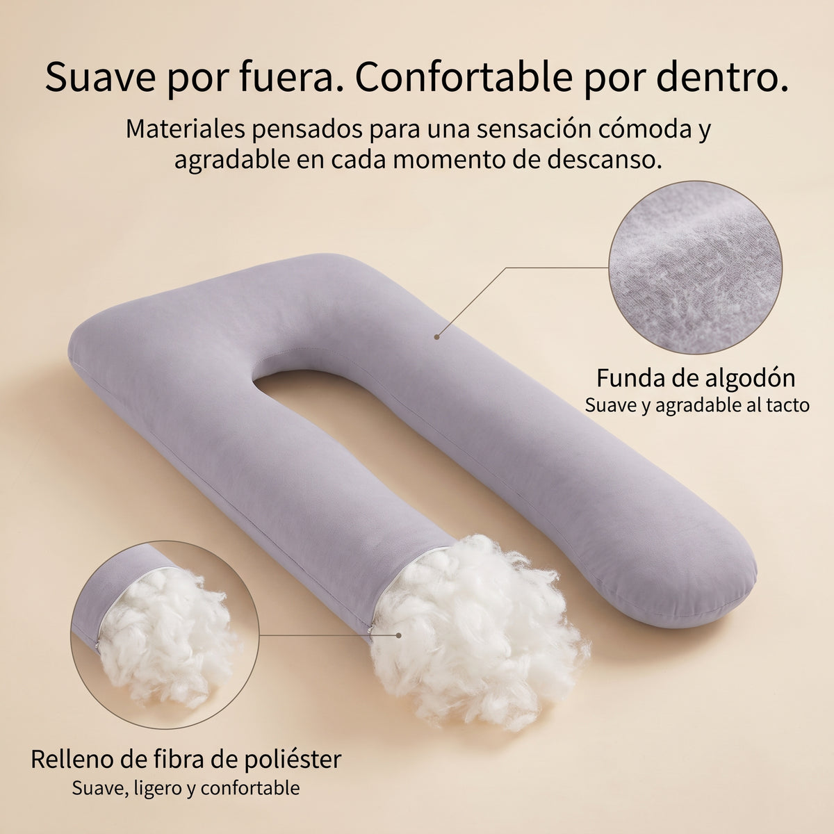 Almohada de Embarazo y Lactancia en U - VitaquaHome™